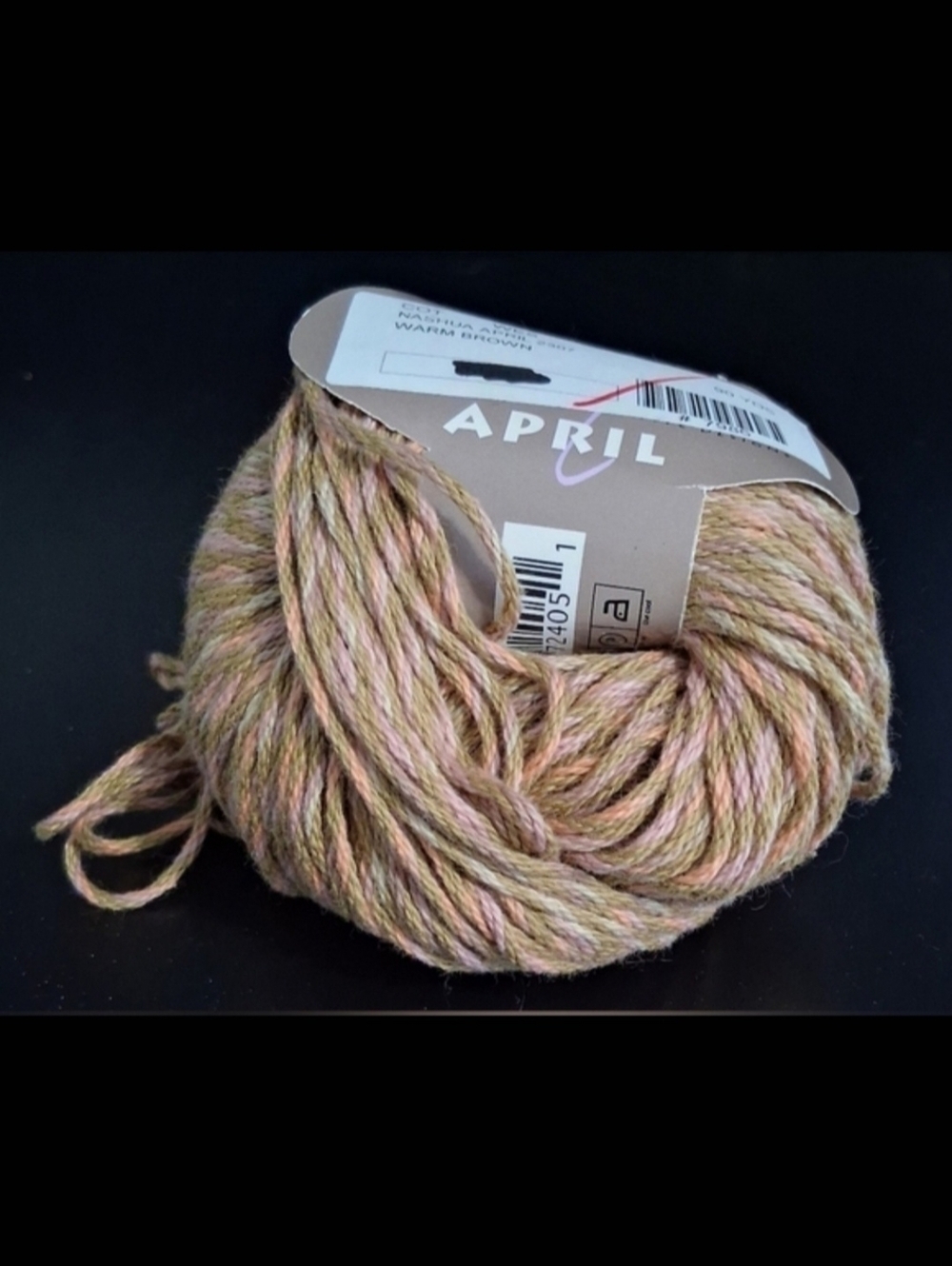 NWT Nashua Handknits April Warm Brown & Pink Cotton Crochet Knit Crafting Yarn